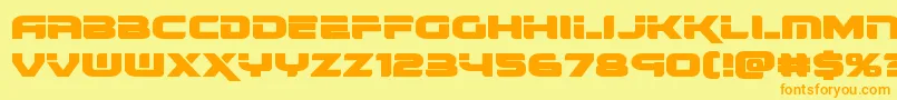 renegadoexpand Font – Orange Fonts on Yellow Background