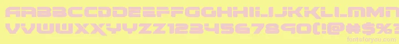 renegadoexpand Font – Pink Fonts on Yellow Background