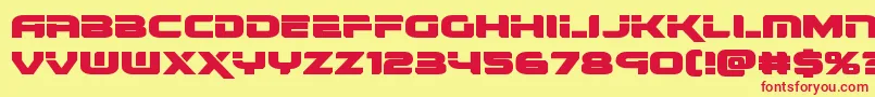 renegadoexpand Font – Red Fonts on Yellow Background