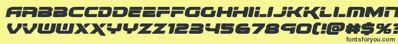 renegadoexpandital Font – Black Fonts on Yellow Background