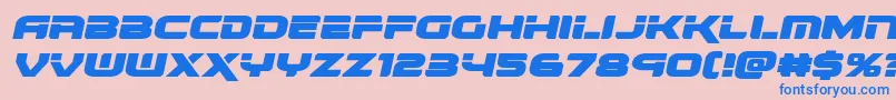 renegadoexpandital Font – Blue Fonts on Pink Background