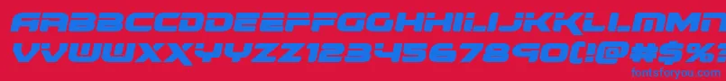 renegadoexpandital Font – Blue Fonts on Red Background