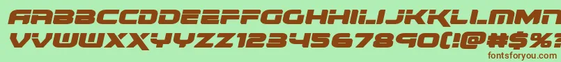 renegadoexpandital Font – Brown Fonts on Green Background