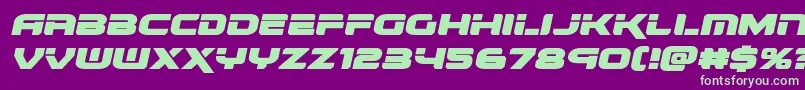 renegadoexpandital Font – Green Fonts on Purple Background