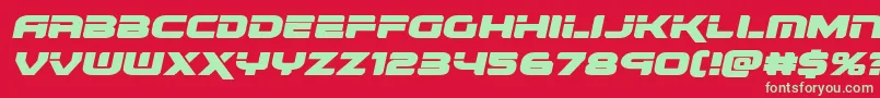 renegadoexpandital Font – Green Fonts on Red Background