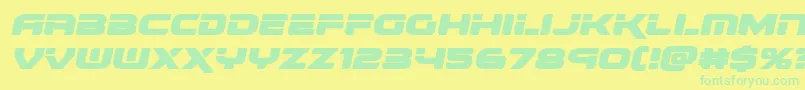 renegadoexpandital Font – Green Fonts on Yellow Background