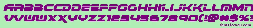 renegadoexpandital Font – Purple Fonts on Green Background