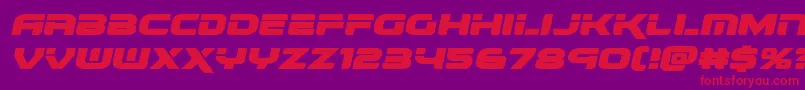 renegadoexpandital Font – Red Fonts on Purple Background