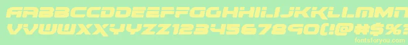 renegadoexpandital Font – Yellow Fonts on Green Background