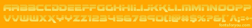 renegadograd Font – Yellow Fonts on Orange Background