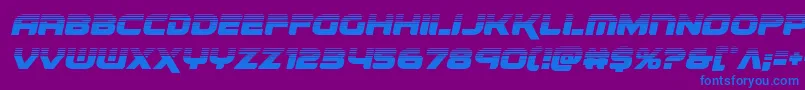 renegadohalfital Font – Blue Fonts on Purple Background