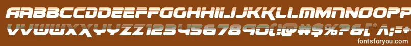 Шрифт renegadohalfital – белые шрифты на коричневом фоне