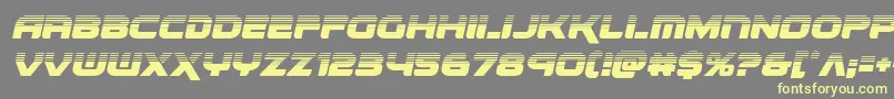 renegadohalfital Font – Yellow Fonts on Gray Background
