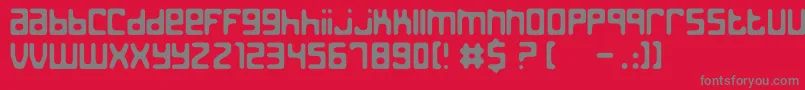 Jedth Font – Gray Fonts on Red Background