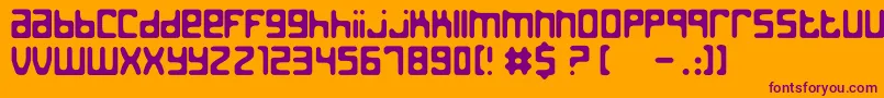 Jedth Font – Purple Fonts on Orange Background