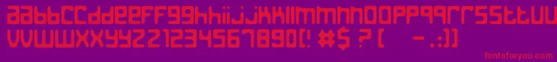 Jedth Font – Red Fonts on Purple Background