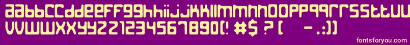 Jedth Font – Yellow Fonts on Purple Background