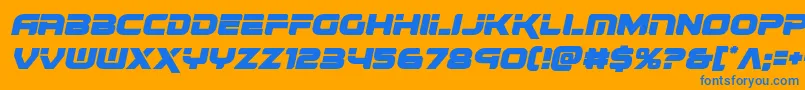 renegadoital Font – Blue Fonts on Orange Background
