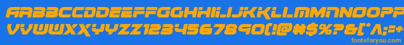 renegadoital Font – Orange Fonts on Blue Background