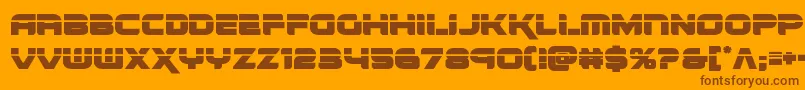 renegadolaser-Schriftart – Braune Schriften auf orangefarbenem Hintergrund