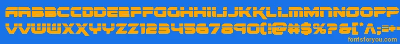 Fonte renegadolaser – fontes laranjas em um fundo azul