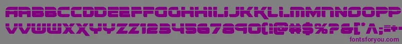 フォントrenegadolaser – 紫色のフォント、灰色の背景