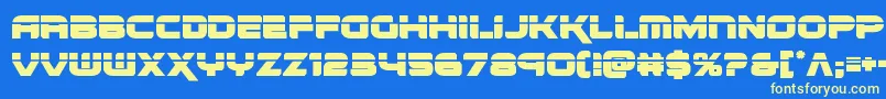 renegadolaser Font – Yellow Fonts on Blue Background