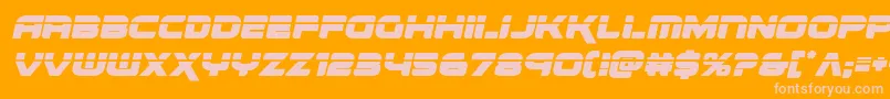 Czcionka renegadolaserital – różowe czcionki na pomarańczowym tle