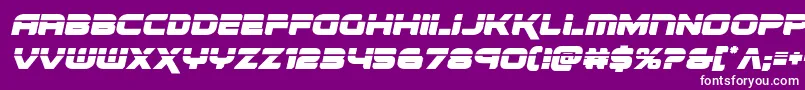 フォントrenegadolaserital – 紫の背景に白い文字