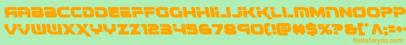 renegadoleft Font – Orange Fonts on Green Background