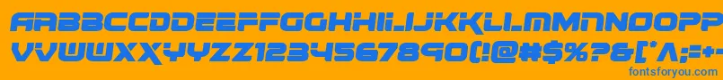 renegadosemital Font – Blue Fonts on Orange Background