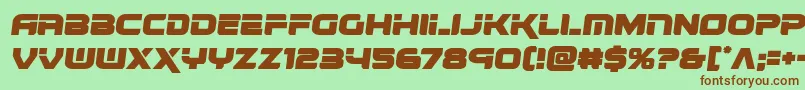 renegadosemital-Schriftart – Braune Schriften auf grünem Hintergrund