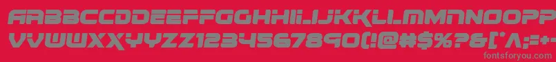 renegadosemital-Schriftart – Graue Schriften auf rotem Hintergrund