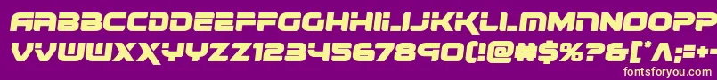 renegadosemital Font – Yellow Fonts on Purple Background