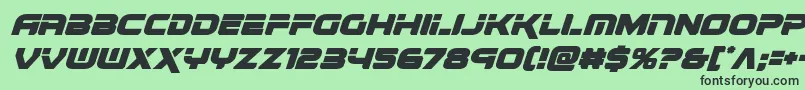 renegadosuperital Font – Black Fonts on Green Background