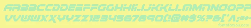 Fonte renegadosuperital – fontes verdes em um fundo amarelo
