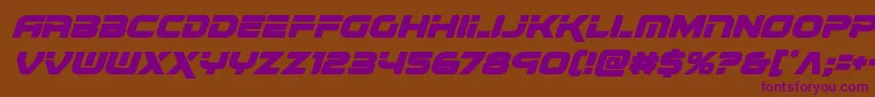 renegadosuperital Font – Purple Fonts on Brown Background