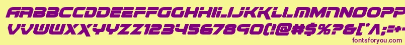 renegadosuperital Font – Purple Fonts on Yellow Background