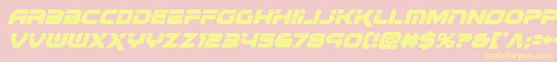 renegadosuperital Font – Yellow Fonts on Pink Background