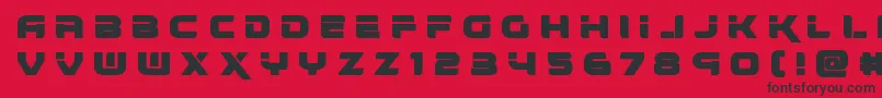 renegadotitle Font – Black Fonts on Red Background