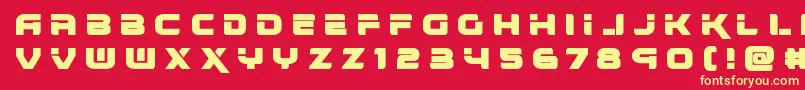 renegadotitle Font – Yellow Fonts on Red Background