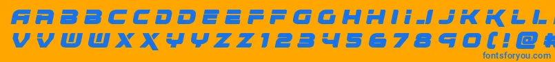 renegadotitleital Font – Blue Fonts on Orange Background