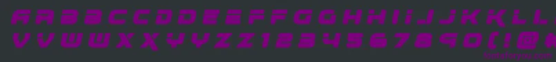 Czcionka renegadotitleital – fioletowe czcionki na czarnym tle