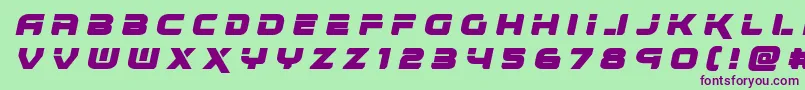 renegadotitleital-Schriftart – Violette Schriften auf grünem Hintergrund