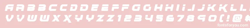 フォントrenegadotitleital – ピンクの背景に白い文字
