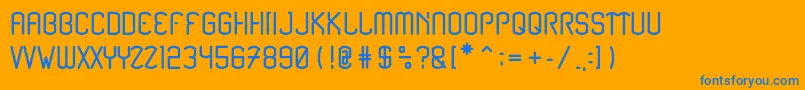 Renesnip Sans Font – Blue Fonts on Orange Background