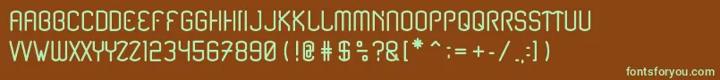 Renesnip Sans Font – Green Fonts on Brown Background