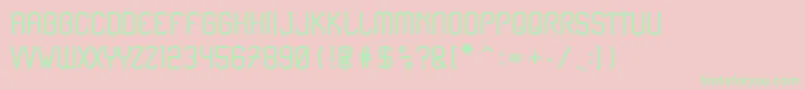 Renesnip Sans Font – Green Fonts on Pink Background