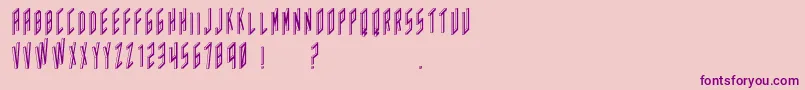 Acframedinverted Font – Purple Fonts on Pink Background
