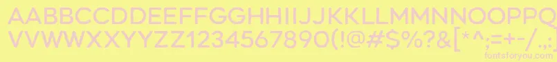 RenosRough Regular Font – Pink Fonts on Yellow Background